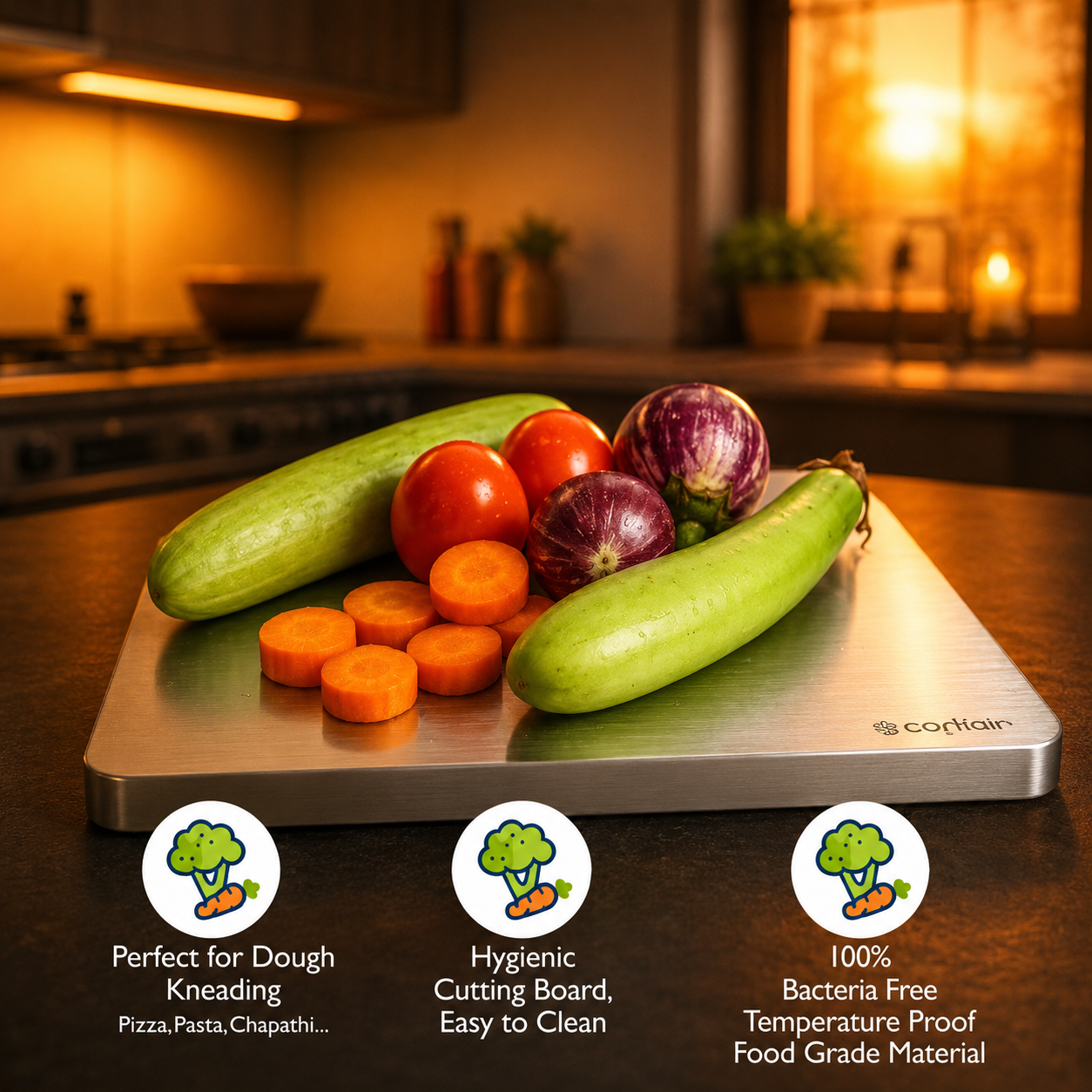 Stainless Steel Chopping Board – Countertop
